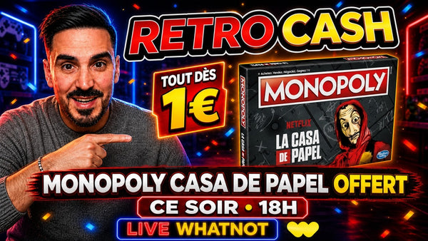 Retro Cash sur Whatnot : Des Trésors Rétro dès 1€ et une Pluie de Cadeaux Inoubliables ! Retro Cash