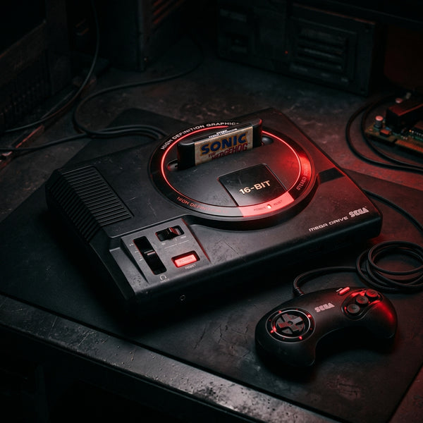 Console Sega Mega Drive 16-bits illustration rétro