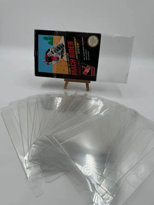 10X Boitier de protection plastique pour jeux Nintendo Nes ( Crystal Box ) Retro CASH