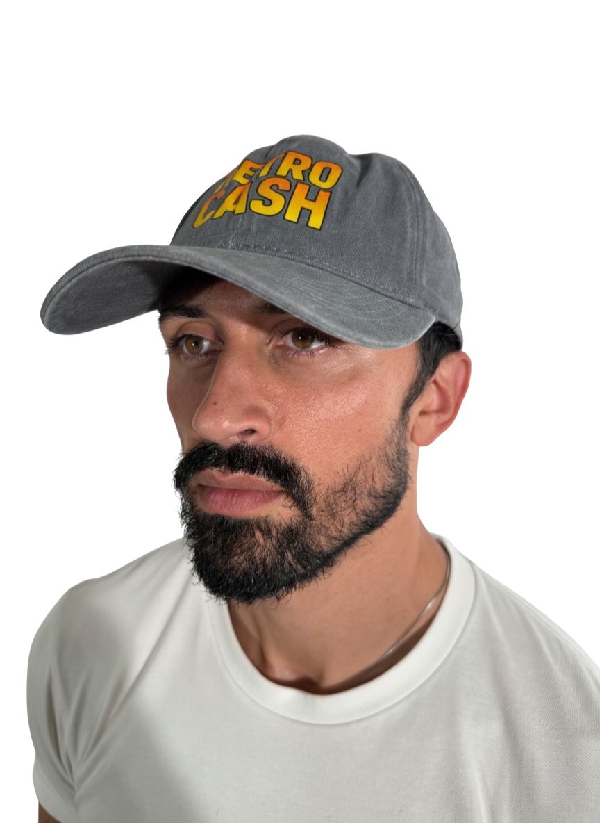 Casquette Dad Hat Vintage "RETRO CASH" - 100% Coton - Customisation Artisanale Retro Cash