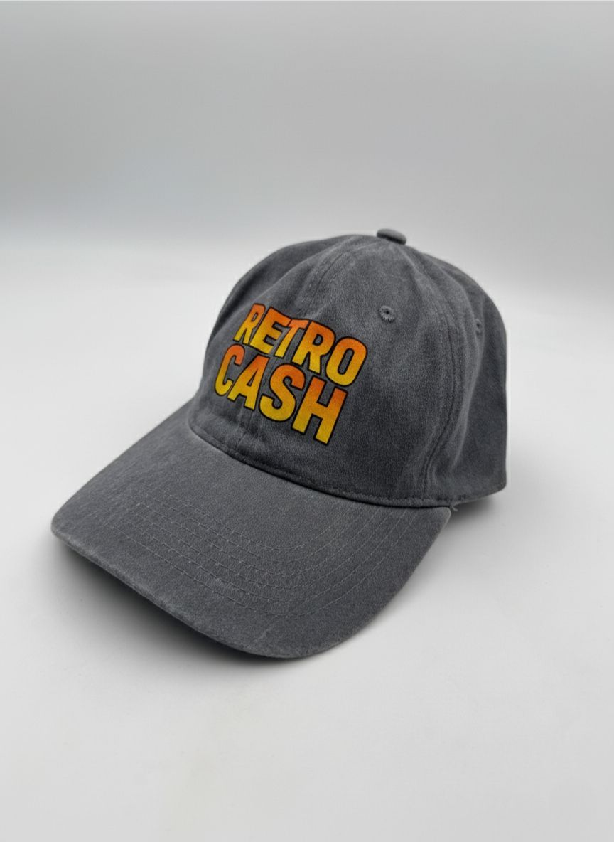 Casquette Dad Hat Vintage "RETRO CASH" - 100% Coton - Customisation Artisanale Retro Cash