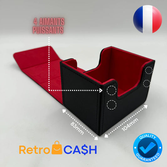 Boîte de rangement magnétique pour cartes à collectionner, Pokemon, MTG etc... Peut contenir plus de 100 cartes Retro CASH