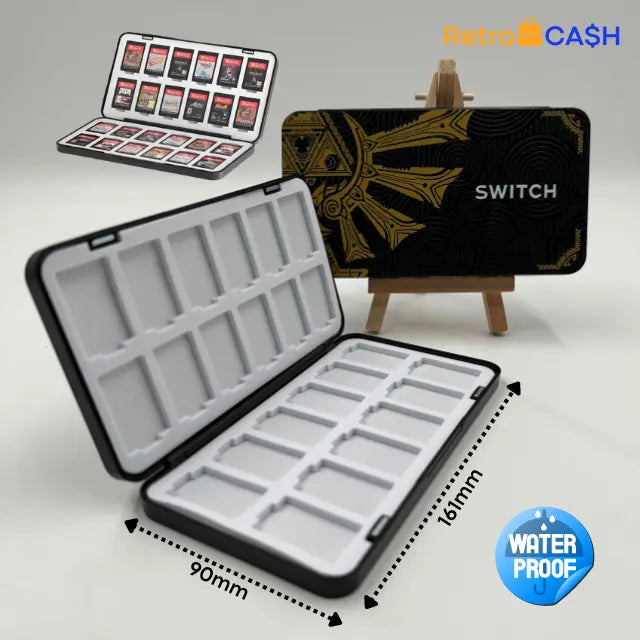 Boîte de rangement pour 24 jeux Nintendo Switch Retro CASH